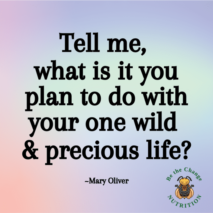 Motivational quote from Mary Oliver.