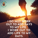 Runner with motivational quote.