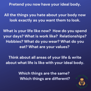 Journaling exercise for body image.