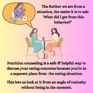 woman talking with a dietitian