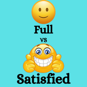 Full vs satisfied emojis