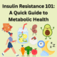 title for blog post on insulin resistance with graphics of healthy habits for metabolic health
