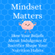 brain cartoon saying how your beliefs shape your habits