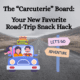 car with family on a road trip, sign with adventure, let's go.